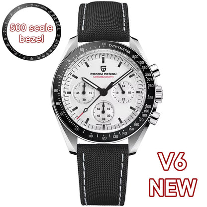 2024 New V5 PD1701 Men'S Watches Luxury Quartz Watch Men Sport Speed Chronograph AR Sapphire Glass 100M Waterproof