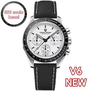 2024 New V5 PD1701 Men'S Watches Luxury Quartz Watch Men Sport Speed Chronograph AR Sapphire Glass 100M Waterproof