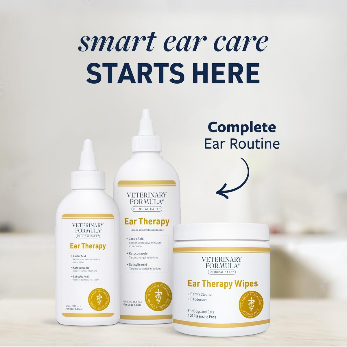 Clinical Care Ear Therapy Wipes, 100Ct – Cat and Dog Ear Cleaner – Help Relieve Itchy Ears Quickly & Effectively Remove Dirt, Debris, and Foul Odor