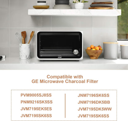 WB06X10807 Microwave Filter Replacement Microwave Charcoal Filter Compatible with GE Microwave PVM9005SJ8SS JVM7195SK6SS PNM9216SK5SS JVM7195EK5ES JNM7196SK6SS JNM7196DK5BB JVM7195DK5WW JVM7195SK6SS